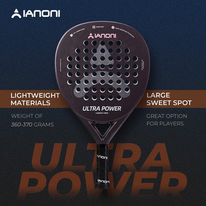 IANONI ULTRA POWER Brown Carbon fibe Rough surface Padel Racket