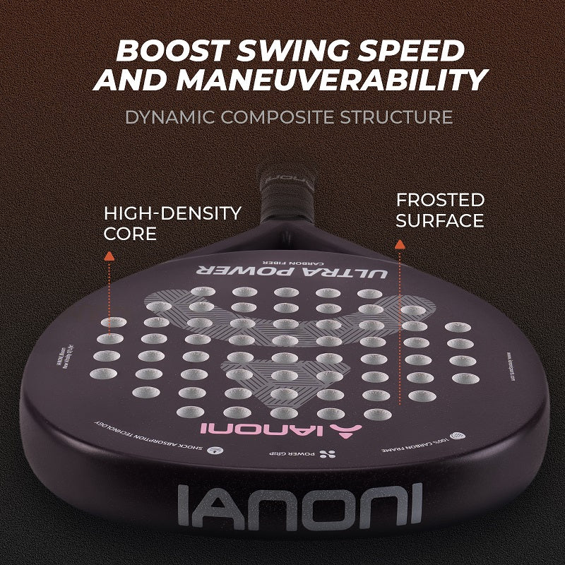 IANONI ULTRA POWER Brown Carbon fibe Rough surface Padel Racket