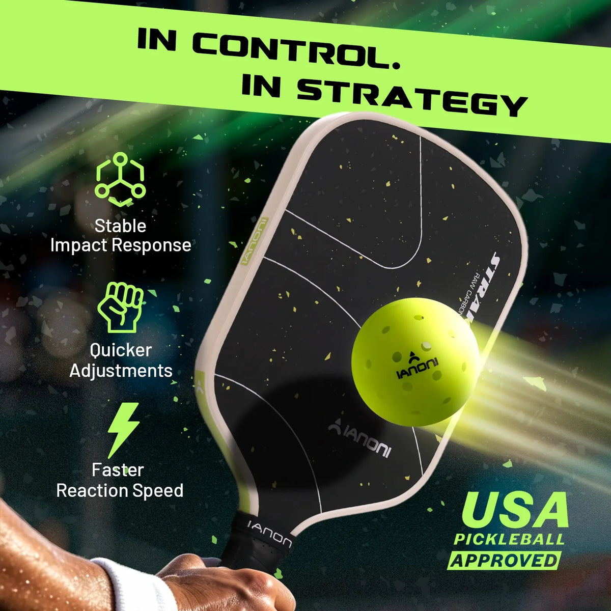 IANONI STRAK V1-C Pickleball Paddle – Yellow