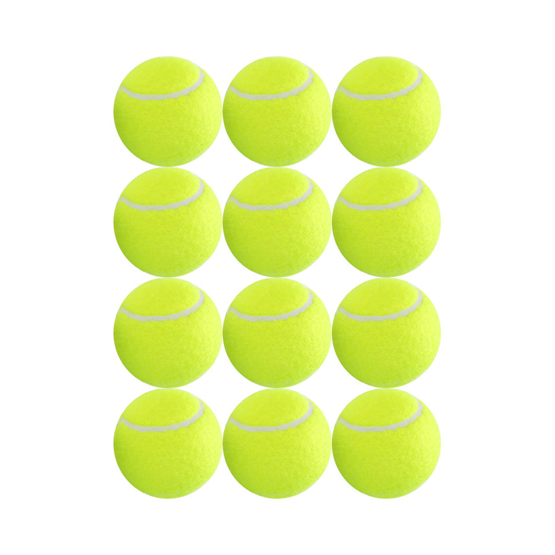 12-Pack Standard Pressure Training Tennis Balls, Highly Elasticity, More Durable, Good for Beginner Training Ball