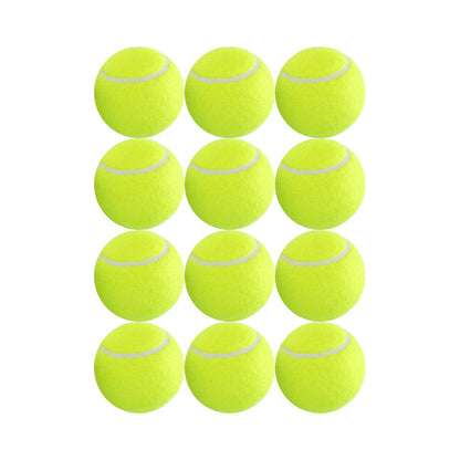 12-Pack Standard Pressure Training Tennis Balls, Highly Elasticity, More Durable, Good for Beginner Training Ball