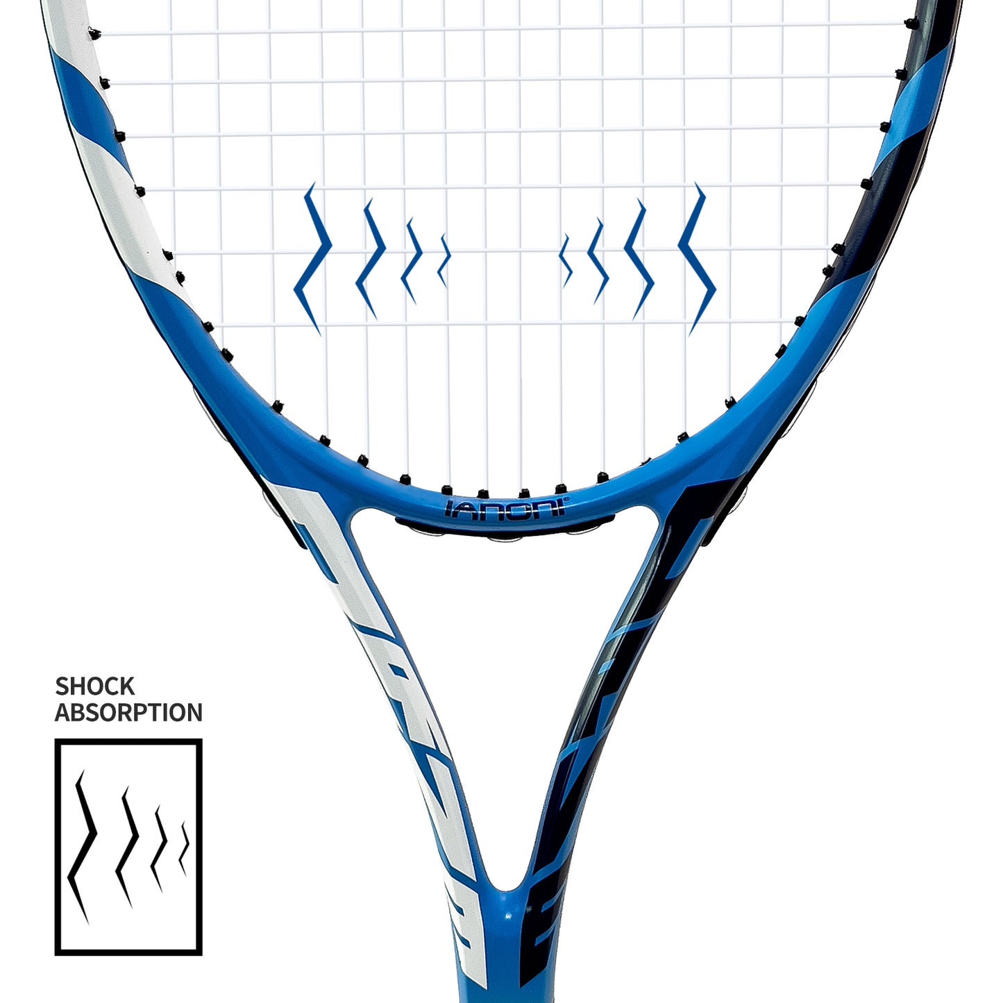 ianoni Tennis Rackets 2 Players Recreational for Beginners ,Pre-Strung 27 Inch Light Adult Racquet Set