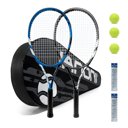 ianoni Tennis Rackets 2 Players Recreational for Beginners ,Pre-Strung 27 Inch Light Adult Racquet Set