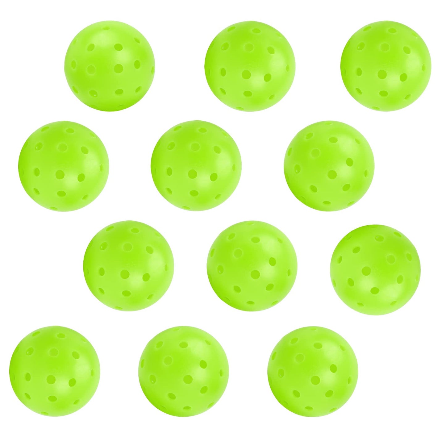 Outdoor Pickleballs (12 Pack) -Specifically Designed and Optimized for Pickleball