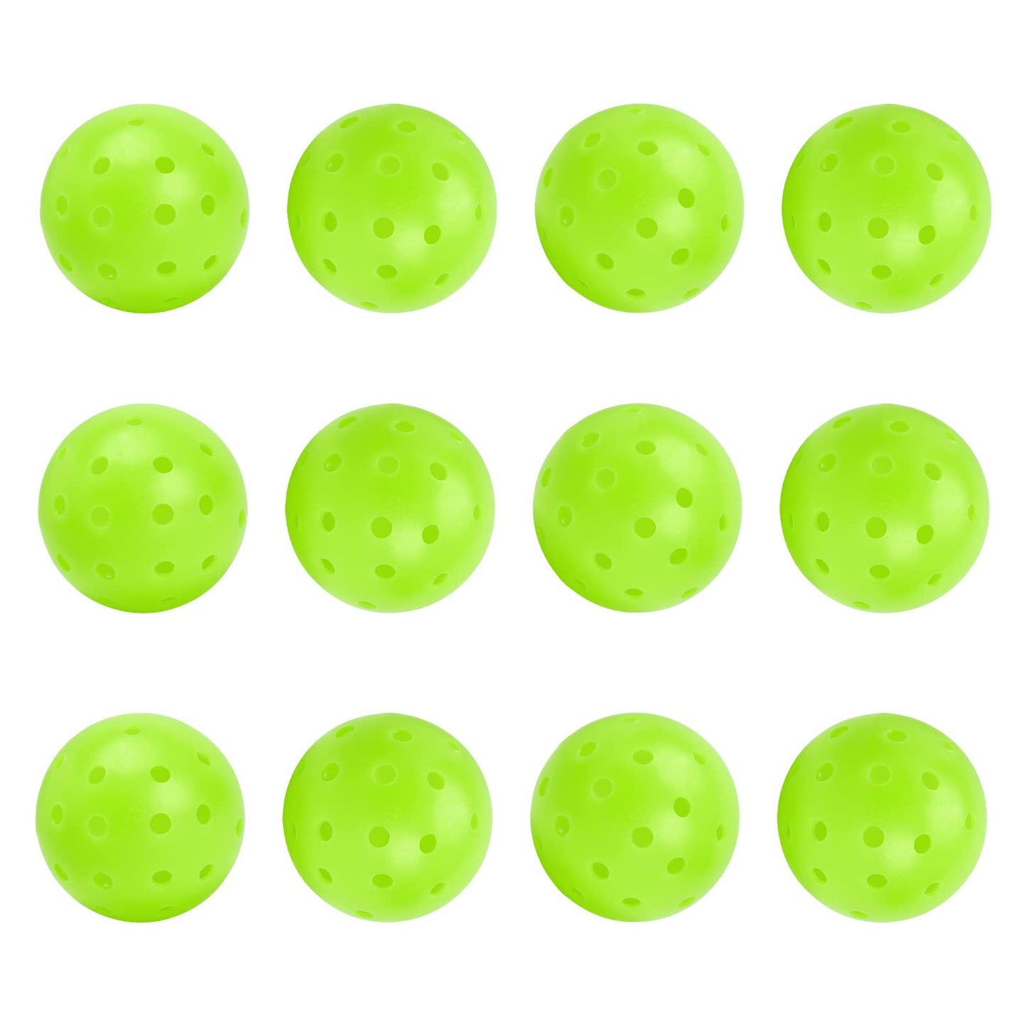 Outdoor Pickleballs (12 Pack) -Specifically Designed and Optimized for Pickleball