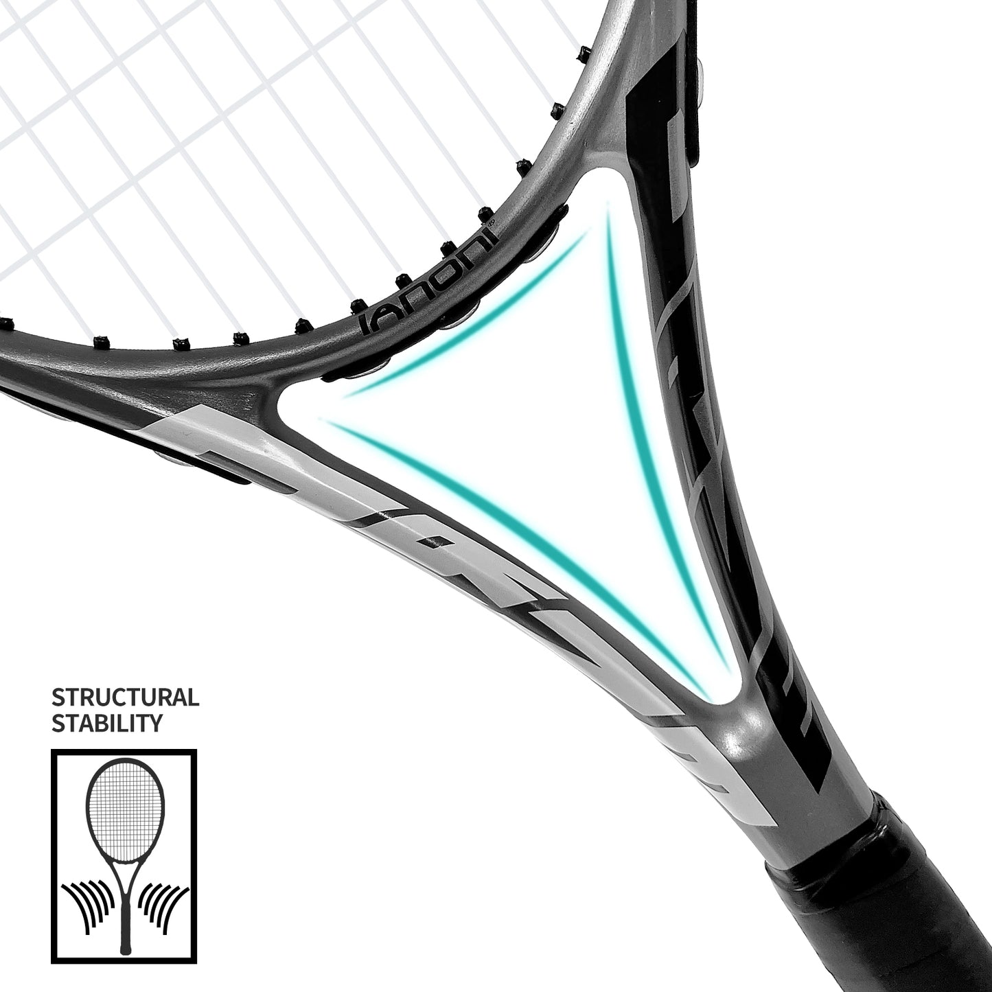 ianoni Tennis Rackets 2 Players Recreational for Beginners ,Pre-Strung 27 Inch Light Adult Racquet Set