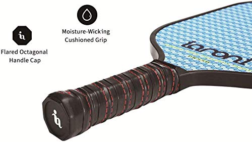 ianoni Pickleball Paddle, Graphite Carbon Fiber Pickleball Racket with Alu Honeycomb Core Lightweight Pickleball Racket with Bag for Beginner and Professional