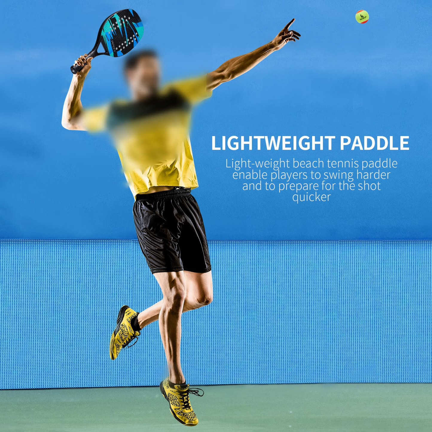 IANONI Beach Tennis Paddle Beach Tennis Racket Carbon Fiber with EVA Memory Foam Core Tennis Paddles