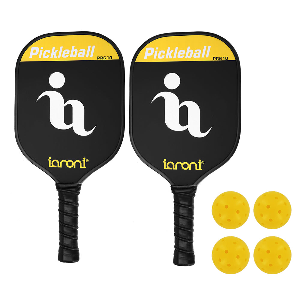 Pickleball Paddles Set of 2 Premium Lightweight Graphite Rackets Polyprapylene Honeycomb Core，2 Paddle Covers&4 outdoor pickleballs