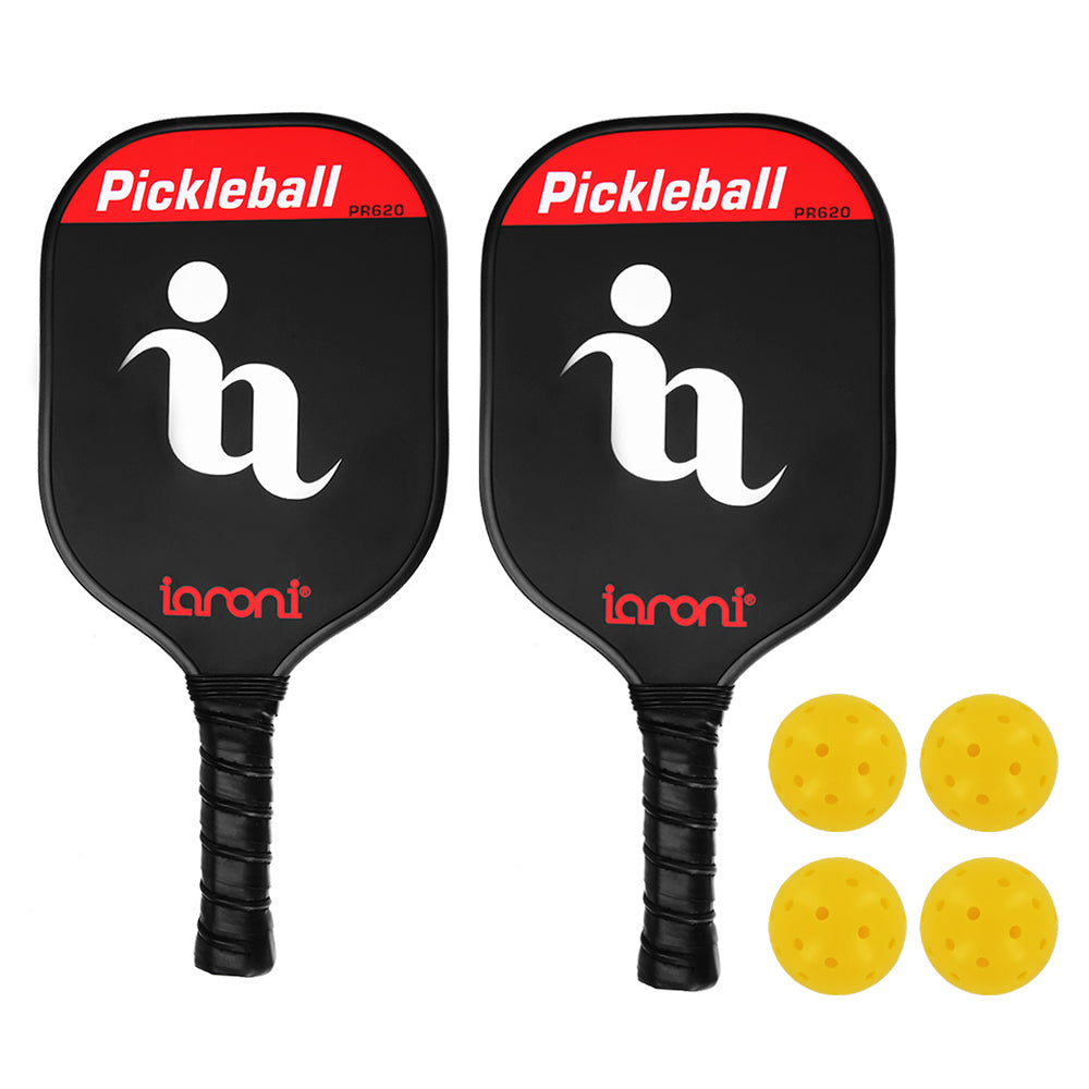 Pickleball Paddles Set of 2 Premium Lightweight Graphite Rackets Polyprapylene Honeycomb Core，2 Paddle Covers&4 outdoor pickleballs