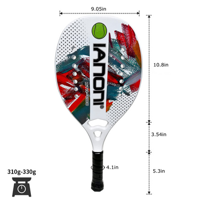 IANONI Beach Tennis Paddle Beach Tennis Racket Set Carbon Fiber with EVA Memory Foam Core Tennis Padel