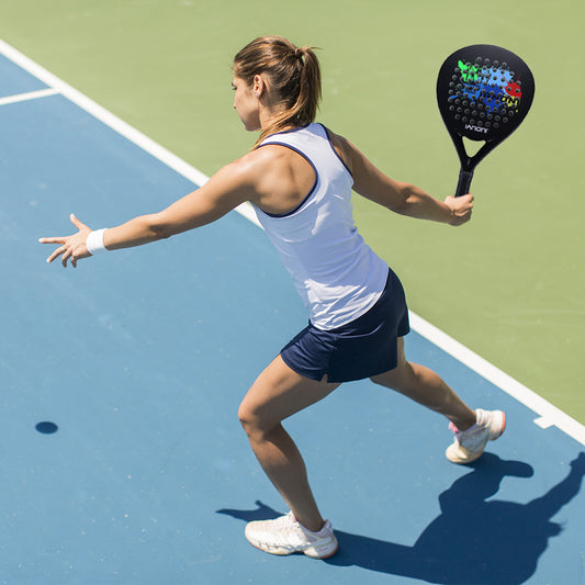 Paddle Tennis Racket Carbon Fiber Surface with EVA Memory Flex Foam Core POP Paddle Rackets-2 Paddle