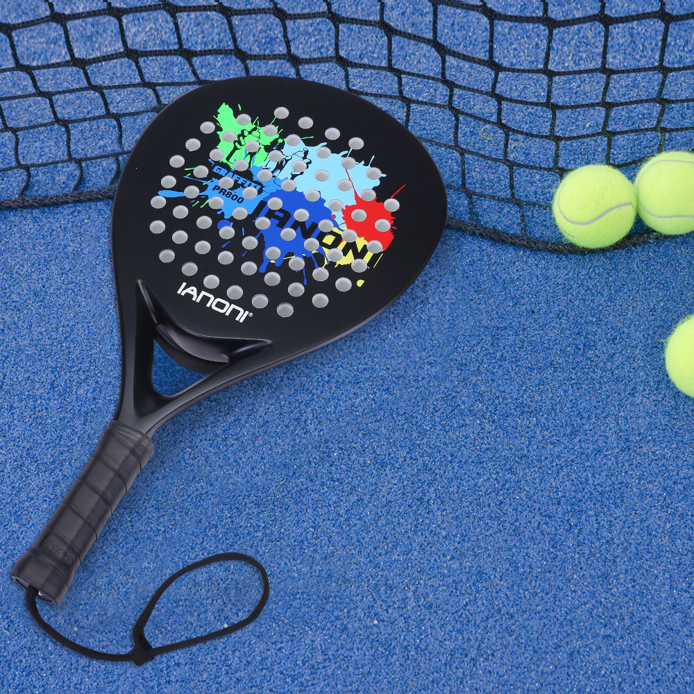 Paddle Tennis Racket Carbon Fiber Surface with EVA Memory Flex Foam Core POP Paddle Rackets-2 Paddle