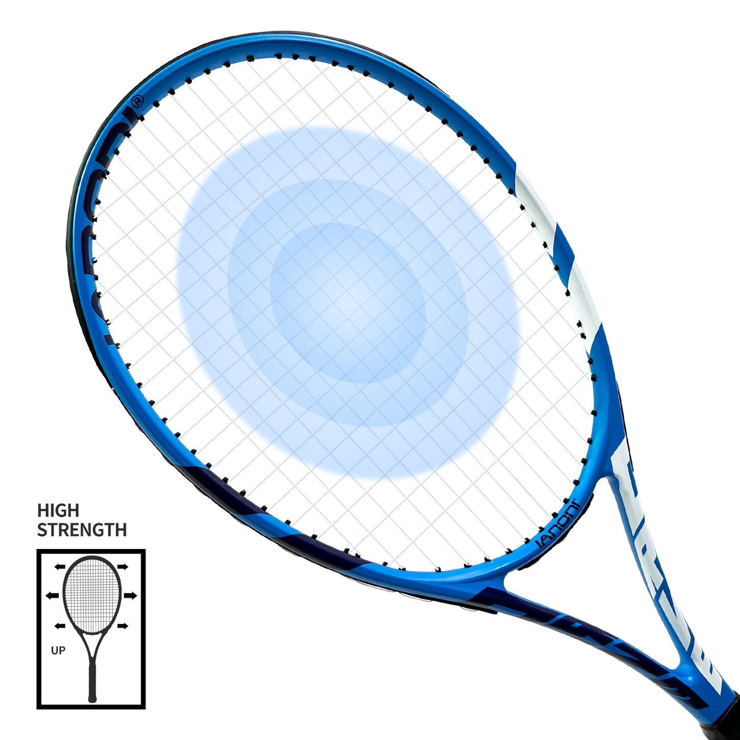 ianoni Tennis Rackets 2 Players Recreational for Beginners ,Pre-Strung 27 Inch Light Adult Racquet Set