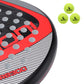 ianoni Paddle Tennis Racket Carbon Fiber Surface with EVA Memory Flex Foam Core POP Padle Racquts