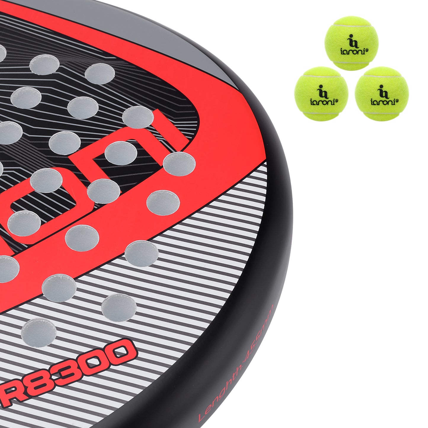 ianoni Paddle Tennis Racket Carbon Fiber Surface with EVA Memory Flex Foam Core POP Padle Racquts