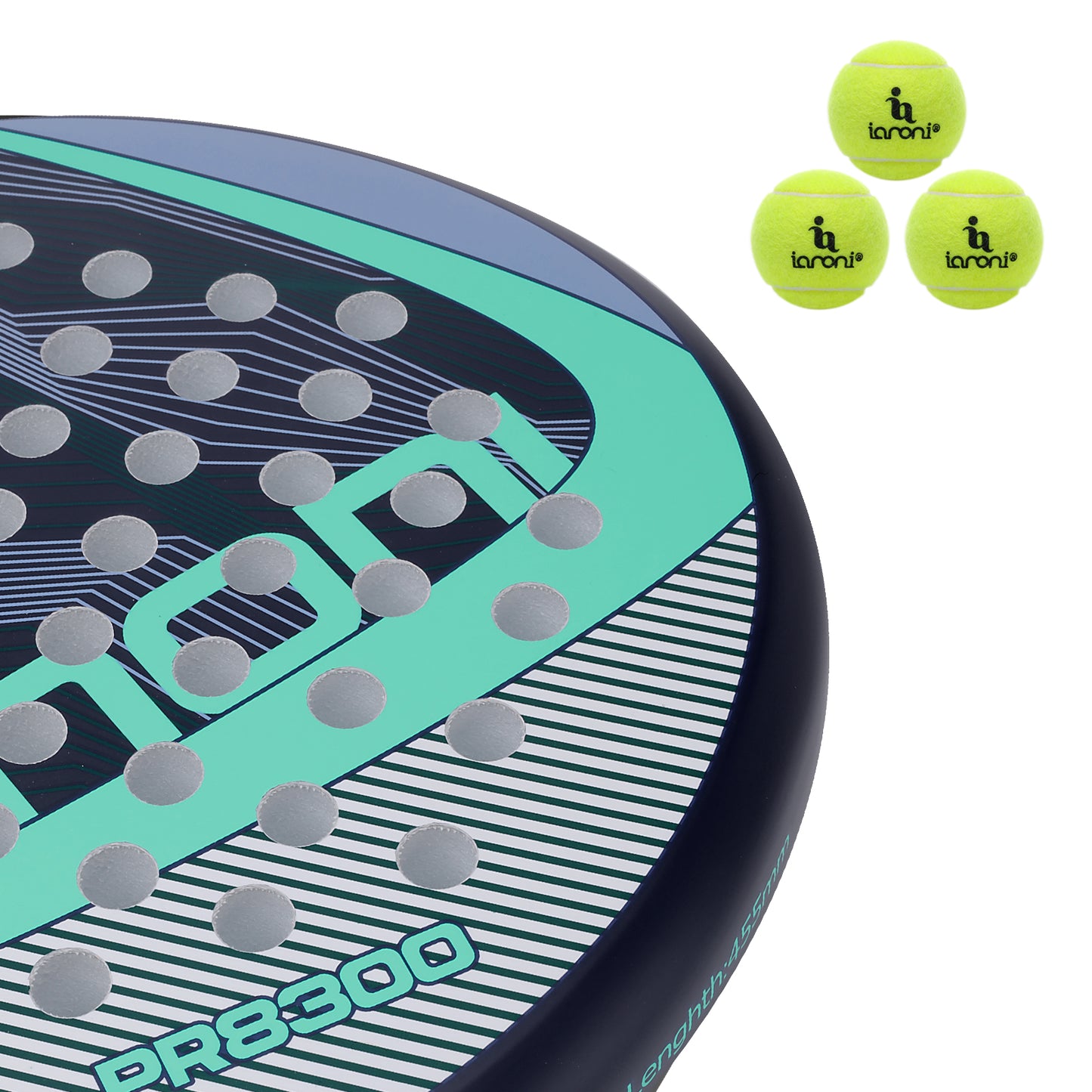 ianoni Paddle Tennis Racket Carbon Fiber Surface with EVA Memory Flex Foam Core POP Padle Racquts
