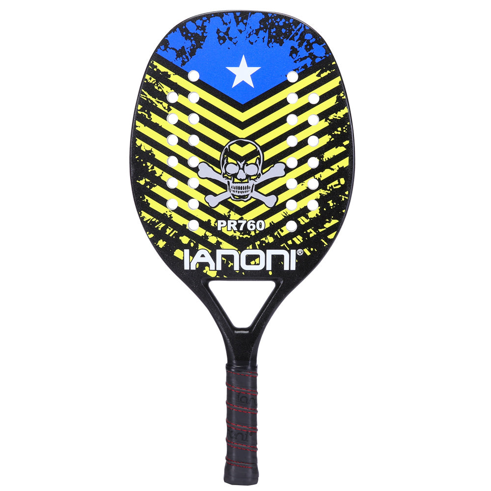 IANONI Beach Tennis Racket,Carbon Fiber Grit Face with EVA Memory Foam Core