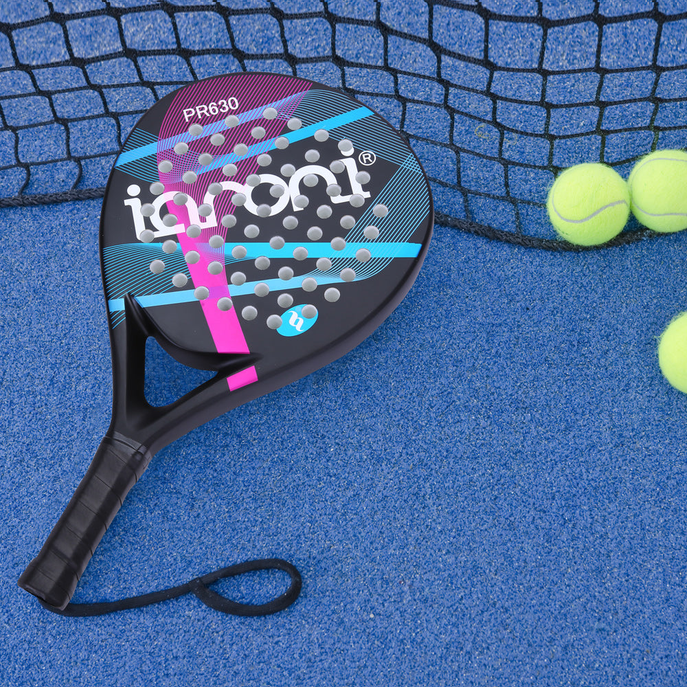 Paddle Racket Ice Paddle Tennis Racket Carbon Fiber Surface with EVA Memory Flex Foam Co ...