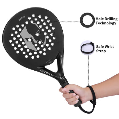 Paddle Tennis Racket Carbon Fiber Surface with EVA Memory Flex Foam Core POP Paddle Rackets-2 Paddle
