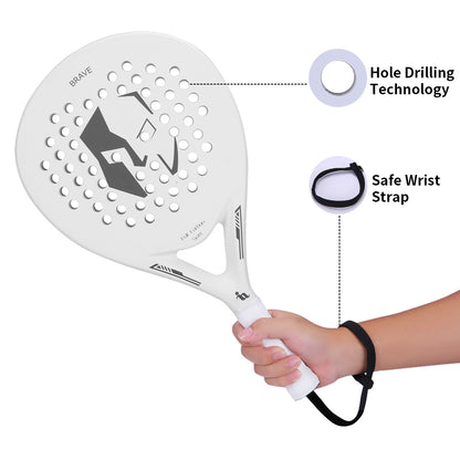 Paddle Tennis Racket Carbon Fiber Surface with EVA Memory Flex Foam Core POP Paddle Rackets-2 Paddle