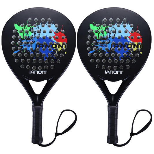 Paddle Tennis Racket Carbon Fiber Surface with EVA Memory Flex Foam Core POP Paddle Rackets-2 Paddle