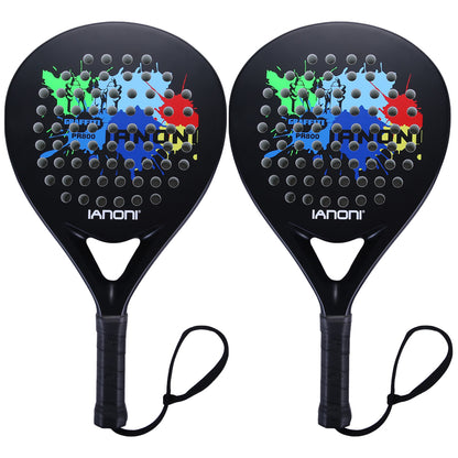 Paddle Tennis Racket Carbon Fiber Surface with EVA Memory Flex Foam Core POP Paddle Rackets-2 Paddle