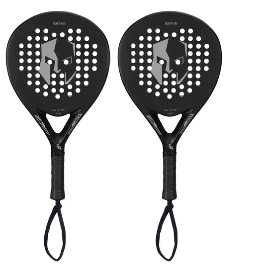 Paddle Tennis Racket Carbon Fiber Surface with EVA Memory Flex Foam Core POP Paddle Rackets-2 Paddle