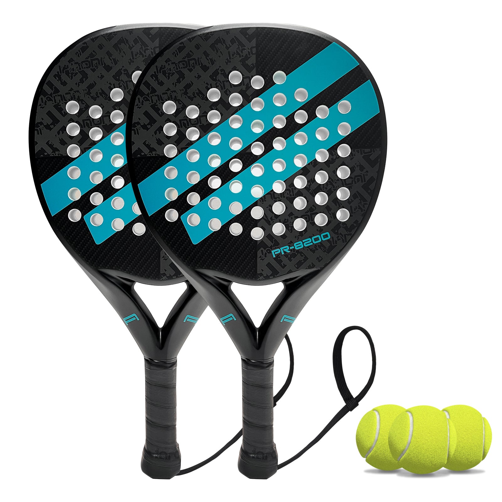 ianoni Paddle Tennis Racket Carbon Fiber Surface with EVA Memory Flex